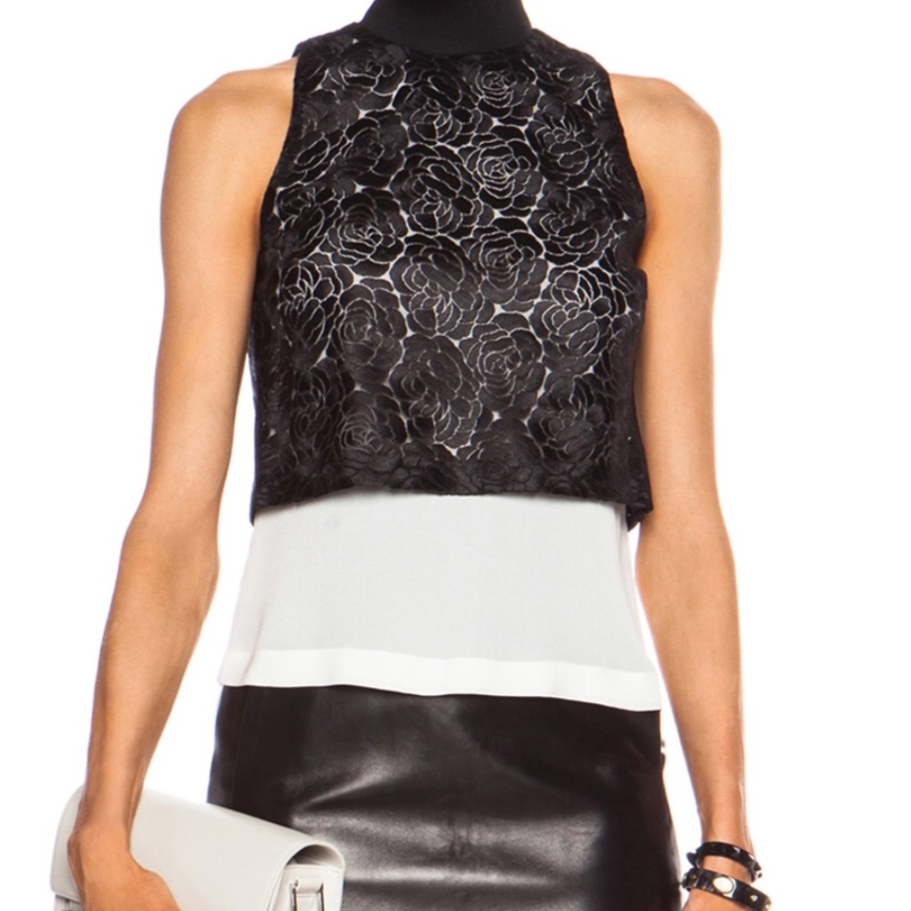 New With Tag A.L.C. Lace top with silk underlay